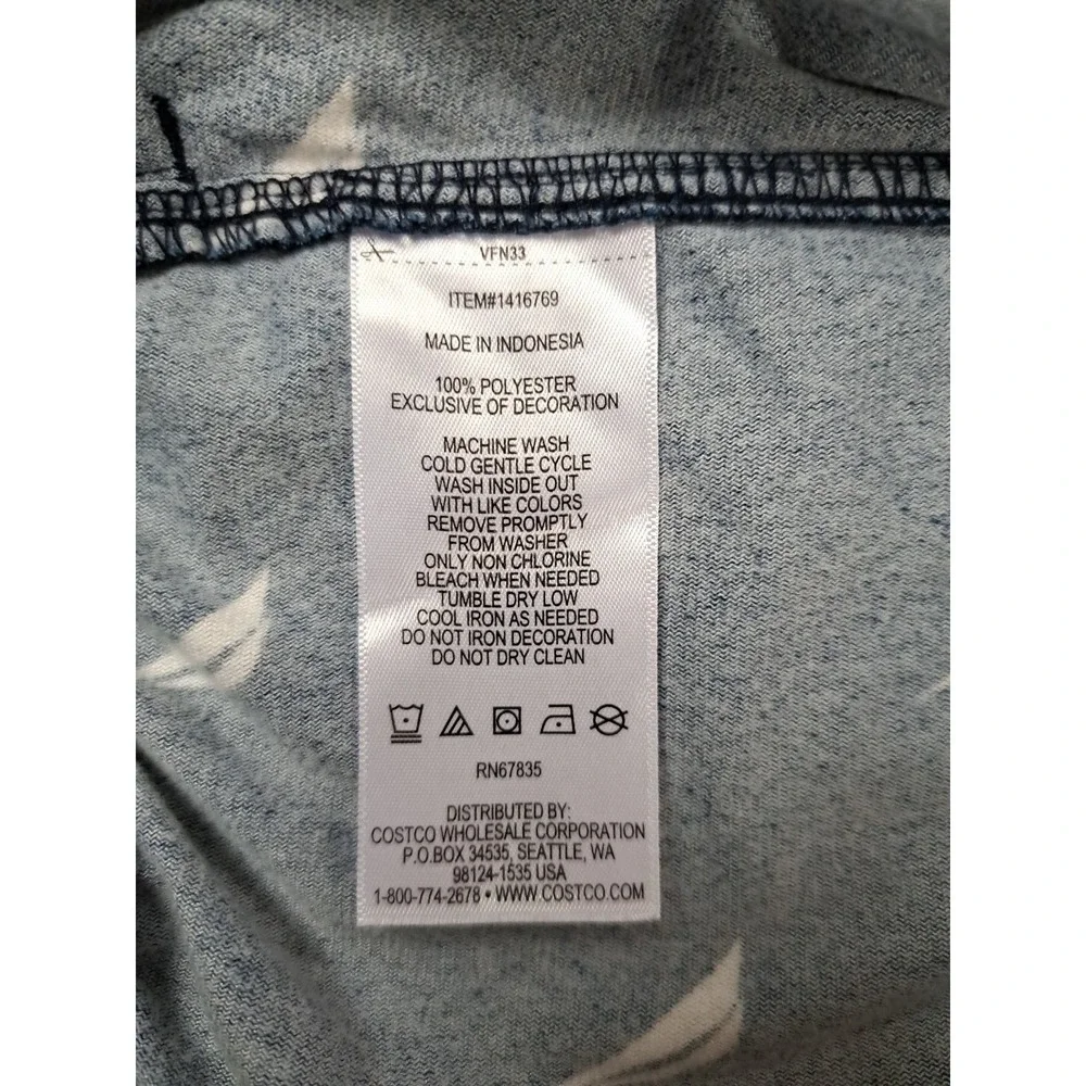 Nautica Men's Blue White Lounge  Pajama Pants 100% Polyester Sleepwear Size‎ M